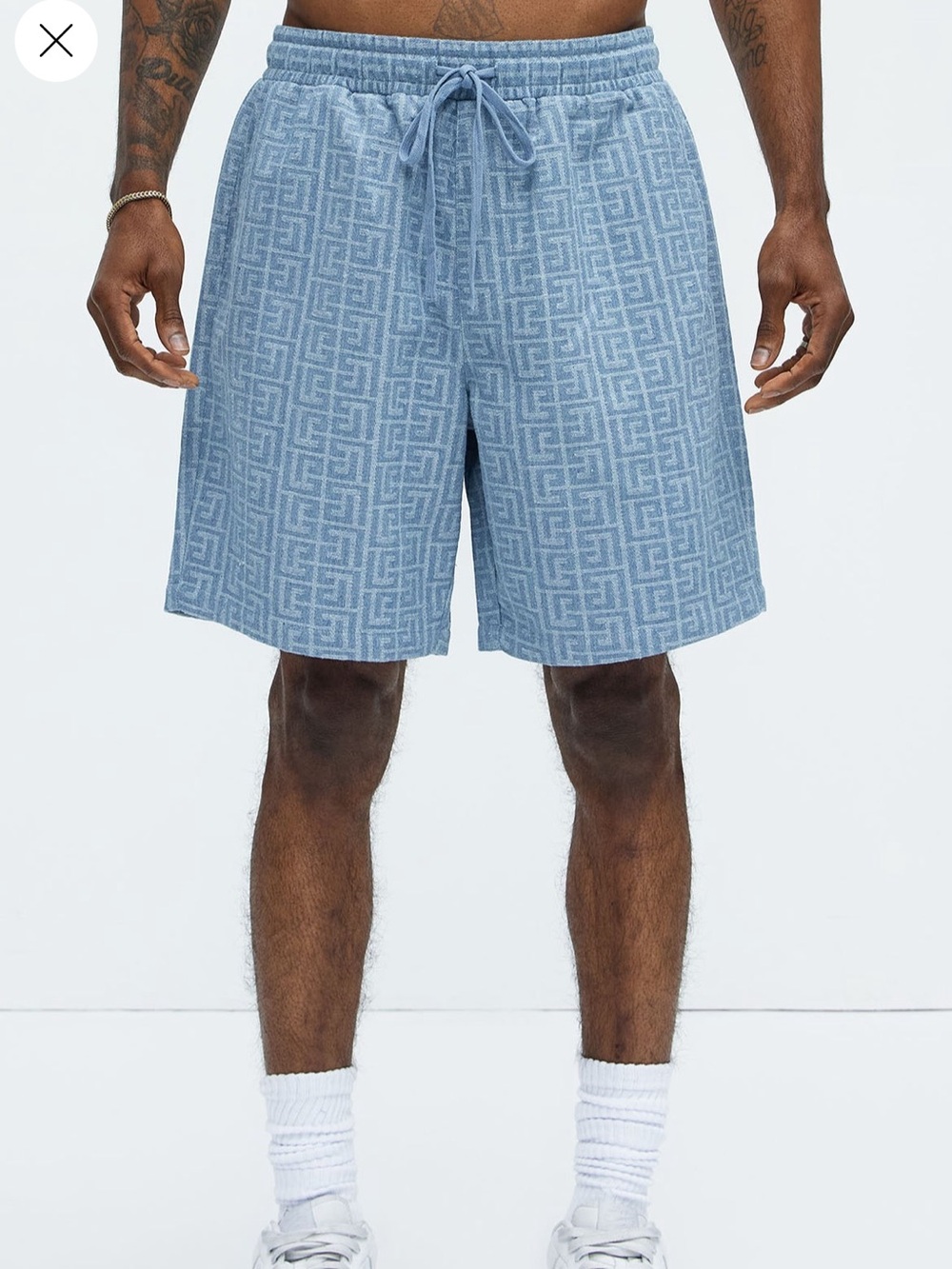 NOVA MEN Light Blue Patterned Matching Set - Picture 3 of 4